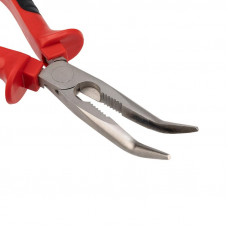 Тонкогубцы изогнутые 200мм никелированные, двухкомпонентные рукоятки REXANT