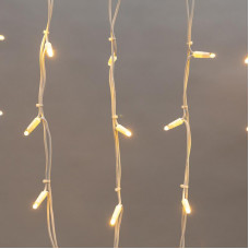 Гирлянда светодиодная Бахрома (Айсикл) 5х0,7м 152 LED ТЕПЛЫЙ БЕЛЫЙ белый каучук 2,3мм IP67 постоянное свечение 230В нужен блок 315-001 NEON-NIGHT