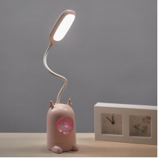 Светильник настольный REXANT Click Lite с ночником на основании, LED, 6 Вт, 4000 К, RGB-динамика, диммируемый 3 ступени, заряжаемый (автономный режим 3 часа)