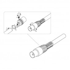 TV-разъем гнездо без пайки белый PROconnect