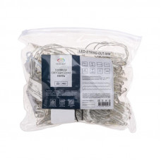 Гирлянда светодиодная Нить 10м 200 LED БЕЛЫЙ прозрачный ПВХ IP65 постоянное свечение 230В соединяется нужен блок 303-500-1 NEON-NIGHT