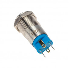 Кнопка антивандальная Ø12 12В(LED) Б/Фикс (4с) OFF-(ON) красная (A-12-C2) REXANT