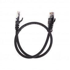 Патч-корд U/UTP, CAT 6, RJ45-RJ45, 26AWG, LSZH, черный, 0,5м REXANT