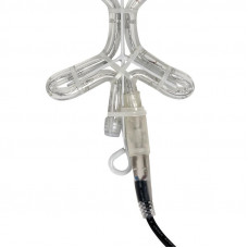 Фигура Снежинка цвет ТЕПЛЫЙ БЕЛЫЙ, размер 45x38 см NEON-NIGHT