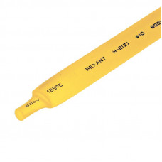 Трубка термоусаживаемая ТУТ нг 10,0/5,0мм, желтая, упаковка 50 шт. по 1м REXANT