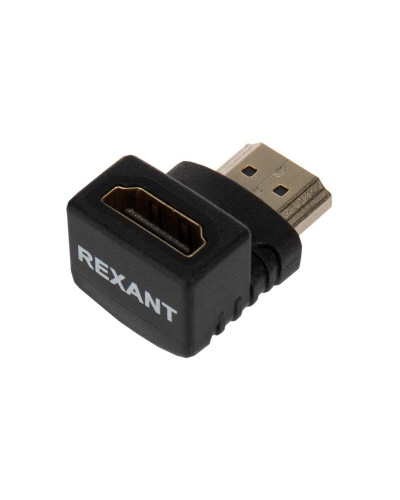 Переходник аудио/видео, (гнездо HDMI - штекер HDMI), угловой, 1 шт. REXANT