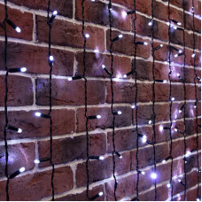 Гирлянда светодиодная Занавес 2х6м 768 LED БЕЛЫЙ черный ПВХ IP65 постоянное свечение 230В нужен блок 303-500 NEON-NIGHT