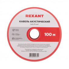 Кабель акустический 2х0,75мм², красно-черный, 100м REXANT