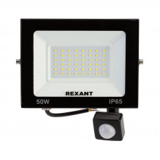 Прожектор светодиодный СДО 50Вт 4000Лм 6500К холодный свет, с микроволновым настраиваемым датчиком движения REXANT