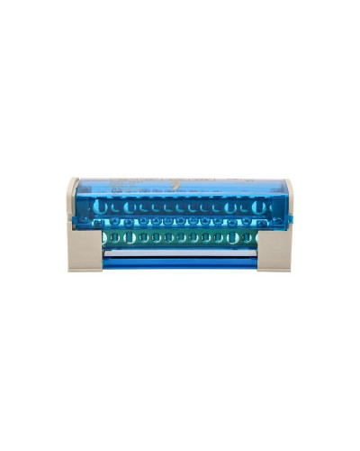 Шина на DIN-рейку в корпусе (кросс-модуль) 2х15 REXANT