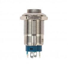 Кнопка антивандальная Ø12 12В(LED) Фикс (4с) OFF-ON синяя (A-12-C2) REXANT