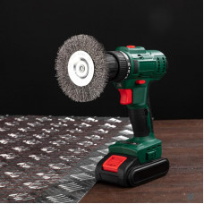 Щетка дисковая для дрели, витая стальная проволока, 100мм KRANZ