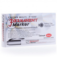 Маркер перманентный Multi Marker Super Slim 1мм, черный, пулевидный Crown