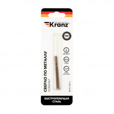 Сверло по металлу 2х49х24мм «Кобальт» (сталь HSS-Co 5 % M35 P6M5K5) DIN 338, 2 шт. в блистере KRANZ