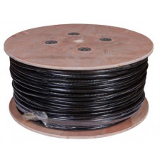 Кабель витая пара U/UTP, CAT 5е, PE, 25PR, 24AWG, OUTDOOR, SOLID, черный, 305м, РФ REXANT