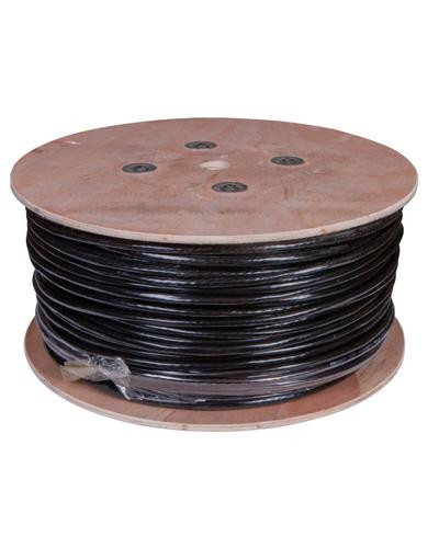 Кабель витая пара U/UTP, CAT 5е, PE, 25PR, 24AWG, OUTDOOR, SOLID, черный, 305м, РФ REXANT