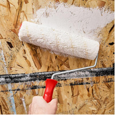 Валик полиамид белый с желтой полосой, ворс 11 мм, ширина ролика 240 мм, Ø 42 мм, бюгель 6 мм REXANT