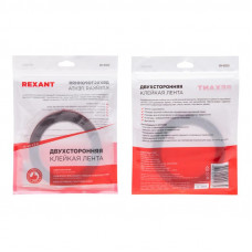 Двухсторонний скотч, акриловая HBA-основа, серый, 20мм, ролик 5м REXANT
