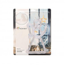 Фигура светодиодная Ангелок на присоске с подвесом, цвет ТЕПЛЫЙ БЕЛЫЙ