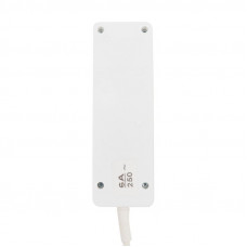 Удлинитель 3 гнезда, 5м, 3х0,75мм², с/з, с кнопкой, белый PROconnect