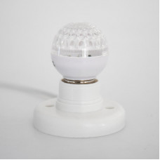 Лампа светодиодная, диаметр 50мм, E27, 9 LED, 1Вт, ТЕПЛЫЙ БЕЛЫЙ, прозрачная колба, 230В NEON-NIGHT