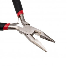 Тонкогубцы мини 120мм никелированные, авторазжим, обливные рукоятки REXANT