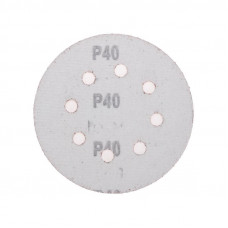 Диск абразивный на ворсовой основе, на липучке, перфорированный, P40, 125мм, 10 шт. KRANZ