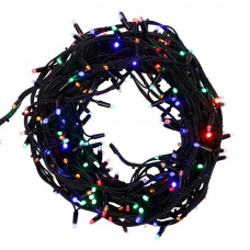 Гирлянда Нить управляемая 20м 240 LED МУЛЬТИКОЛОР черный каучук IP67 свечение с динамикой 230В нужен контроллер 217-204 NEON-NIGHT