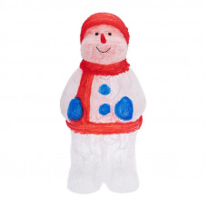 Акриловая светодиодная фигура Снеговик в синих варежках 31х25х59 см, IP65, понижающий трансформатор в комплекте NEON-NIGHT