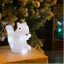 Акриловая светодиодная фигура Белка 17,5х12х18 см, 4,5 В, 3 батарейки AAA (не входят в комплект), 12 светодиодов NEON-NIGHT