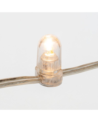 Гирлянда LED Клип-лайт 12 V, прозрачный ПВХ, 150 мм, цвет диодов теплый белый