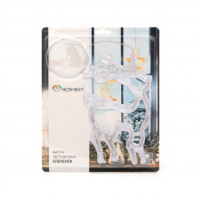 Фигура светодиодная Олененок на присоске с подвесом, цвет белый