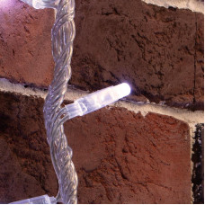 Гирлянда светодиодная Занавес 2х6м 360 LED БЕЛЫЙ прозрачный ПВХ IP65 эффект водопада 24В не соединяется трансформатор в комплекте NEON-NIGHT