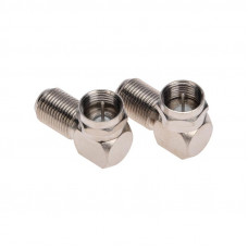 Переходник антенный, (гнездо F - штекер F), угловой, 5 шт. PROconnect