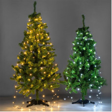 Елочная гирлянда с кольцом, 7 нитей по 1,5 метра, цвет диодов белый, не соединяется