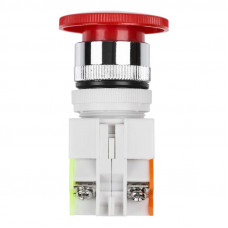 Выключатель-кнопка 10А Ø22 красная Аварийная остановка (Y090-11ZS)  REXANT