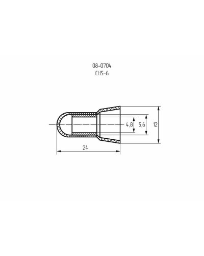 Концевая изолированная заглушка КИЗ-6, ø 4,8 мм (3,0-8,0 мм²) REXANT