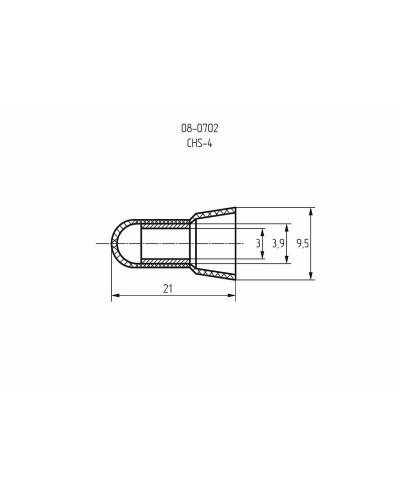 Концевая изолированная заглушка КИЗ-2, ø 3,0 мм (1,5-4,0 мм²) REXANT