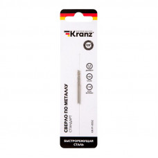 Сверло по металлу 1,5х40х18мм (HSS), DIN 338, 2 шт. в упаковке KRANZ