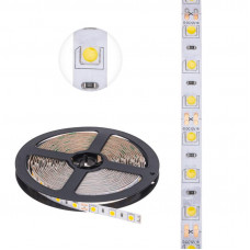 Лента светодиодная 12В, SMD5050, 14,4Вт/м, 60 LED/м, 2700К, 10мм, 5м, для БП с клеммами, IP20 LAMPER