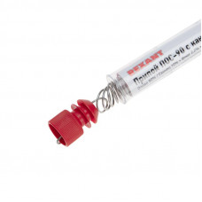 Припой с канифолью ПОС-90, 10г, Ø1мм, (олово 90%, свинец 10%), колба REXANT