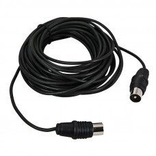 ВЧ кабель ТВ штекер - ТВ штекер, 7м, черный REXANT