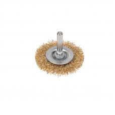 Щетка дисковая для дрели, витая латунированная проволока, 50мм KRANZ