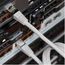 Шнур коммутационный, патч-корд F/UTP RJ45-RJ45, CAT 5e, LSZH серый, 1м REXANT