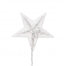 Гирлянда Бахрома со снежинками 2,4х0,9м, 150LED БЕЛЫЙ, прозрачный ПВХ, IP20, свечение с динамикой, 230В, не соединяется, с контроллером 8 режимов