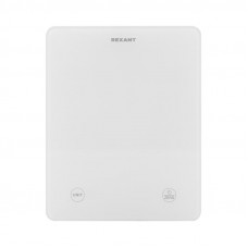 Весы кухонные электронные, белые/прямоугольные/стекло/до 5 кг REXANT