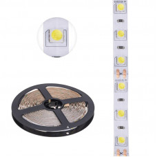 Лента светодиодная 12В, SMD5050, 14,4Вт/м, 60 LED/м, 6500К, 10мм, 5м, для БП с клеммами, IP20 LAMPER