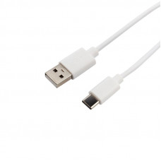 Кабель USB-A – Type-C, 2,1A, 1м, ПВХ, белый, REXANT