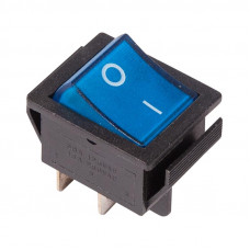 Выключатель клавишный 250V 16А (4с) ON-OFF синий  с подсветкой (RWB-502, SC-767, IRS-201-1)  REXANT (в упак. 1шт.)