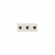 Клемма керамическая винтовая КВ 12 мм² 3 пары контактов с крепежным отверстием (45 шт./уп.) REXANT